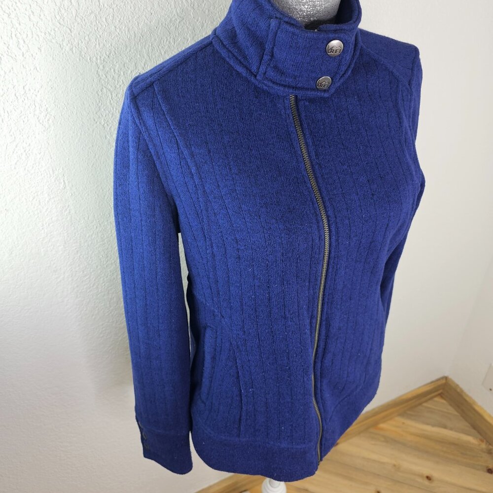 REI Blue Wide Ribbed Coat Size Medium